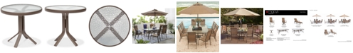 Agio Oasis Outdoor Aluminum 20" Round End Table, Created for Macy's 
